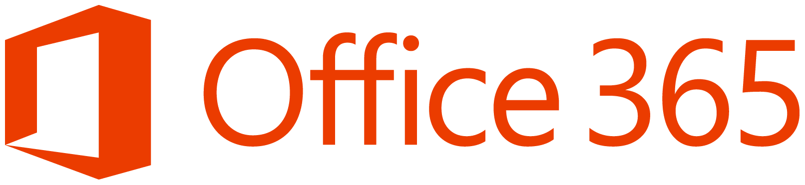 The image features the logo of Office 365, which consists of an orange icon resembling an open, three-dimensional box and the words "Office 365" in orange text.