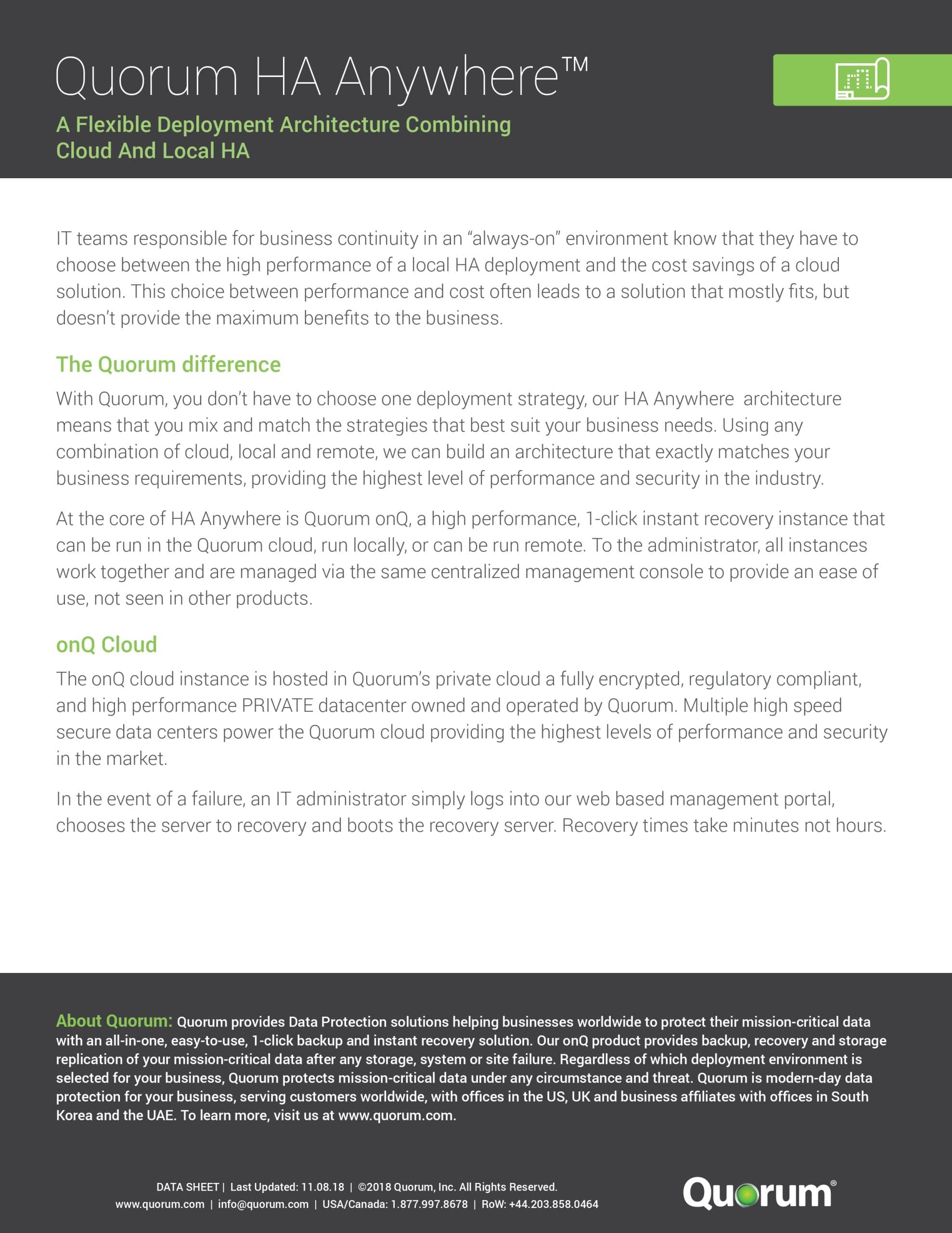 Quorum HA Anywhere - Quorum
